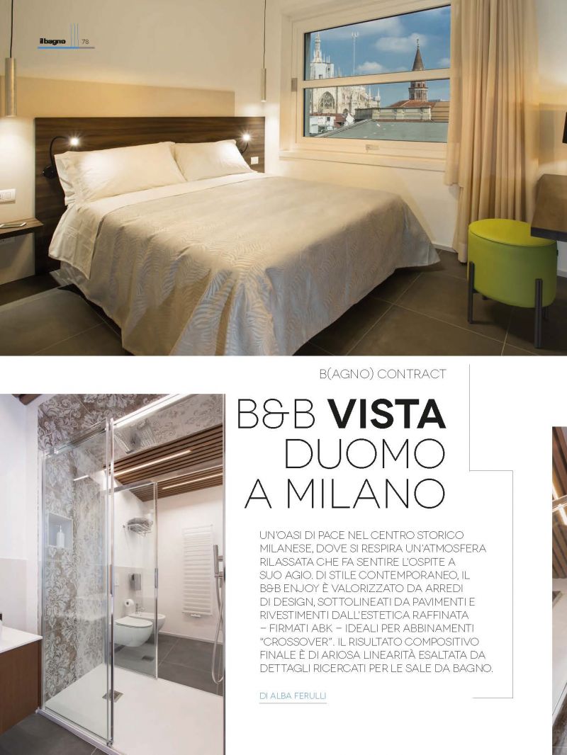 A new piece in Bagno Oggi e Domani focuses on a project made with ABK surfaces.